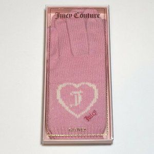 Juicy Couture Pink Heart Knit Gloves Boxed Set